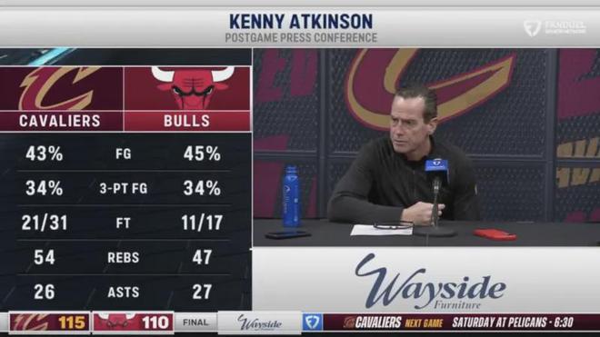 哈登关键表现助骑士险胜公牛 球队依赖症凸显